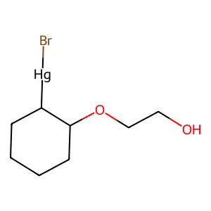 Bromo-[2-(2-hydroxyethoxy)cyclohexyl]mercury structure