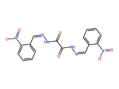 N,N'-bis[(2-nitrophenyl)methylideneamino]oxamide structure