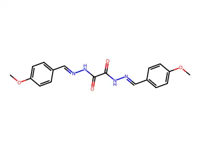 N,N'-bis[(4-methoxyphenyl)methylideneamino]oxamide structure