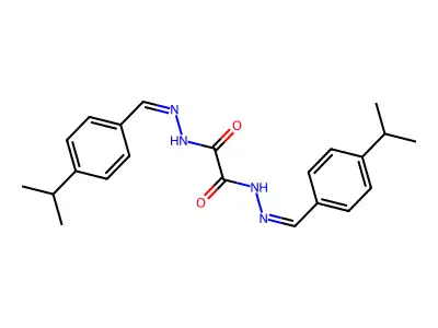 N,N'-bis[(4-propan-2-ylphenyl)methylideneamino]oxamide structure