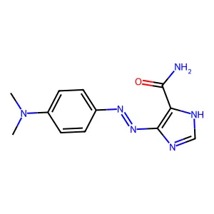 (4Z)-4-{2-[4-(Dimethylamino)phenyl]hydrazinylidene}-4H-imidazole-5-carboxamide structure
