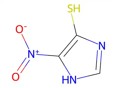 4-(Hydroxy(oxido)amino)-5-mercapto-1H-imidazole structure