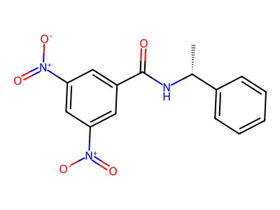 3,5-dinitro-N-[(1S)-1-phenylethyl]benzamide structure