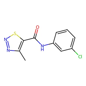 N-(3-chlorophenyl)-4-methyl-1,2,3-thiadiazole-5-carboxamide structure