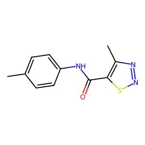 4-methyl-N-(4-methylphenyl)-1,2,3-thiadiazole-5-carboxamide structure