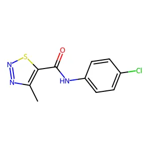 N-(4-chlorophenyl)-4-methyl-1,2,3-thiadiazole-5-carboxamide structure