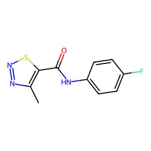 N-(4-fluorophenyl)-4-methylthiadiazole-5-carboxamide structure