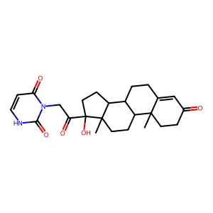 3-[2-(17-hydroxy-10,13-dimethyl-3-oxo-2,6,7,8,9,11,12,14,15,16-decahydro-1H-cyclopenta[a]phenanthren-17-yl)-2-oxoethyl]-1H-pyrimidine-2,4-dione structure