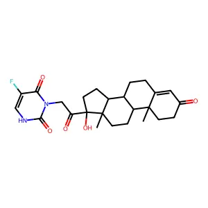 5-fluoro-3-[2-(17-hydroxy-10,13-dimethyl-3-oxo-2,6,7,8,9,11,12,14,15,16-decahydro-1H-cyclopenta[a]phenanthren-17-yl)-2-oxoethyl]-1H-pyrimidine-2,4-dione structure