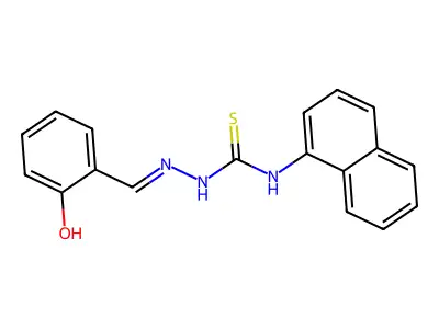 1-[(2-Hydroxyphenyl)methylideneamino]-3-naphthalen-1-ylthiourea structure