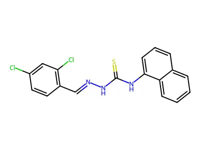 Hydrazinecarbothioamide,2-[(2,4-dichlorophenyl)methylene]-N-1-naphthalenyl- structure