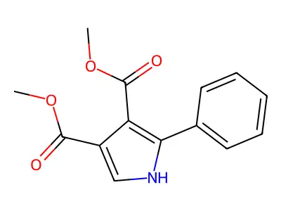 dimethyl 2-phenyl-1H-pyrrole-3,4-dicarboxylate structure