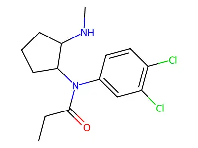 N-(2-Methylaminocyclopentyl)-N-(3,4-dichlorophenyl)propanamide structure