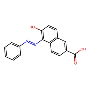 6-Oxo-5-(2-phenylhydrazinylidene)-5,6-dihydronaphthalene-2-carboxylic acid structure