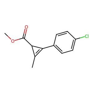 2-Cyclopropene-1-carboxylic acid, 2-methyl-3-(4-chlorophenyl)-, methyl ester structure