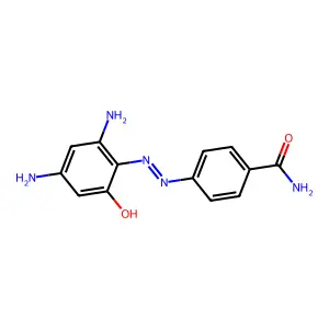 4-[(2E)-2-(2,4-Diamino-6-oxocyclohexa-2,4-dien-1-ylidene)hydrazinyl]benzamide structure