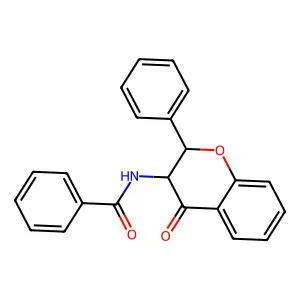 N-(4-oxo-2-phenyl-2,3-dihydrochromen-3-yl)benzamide structure