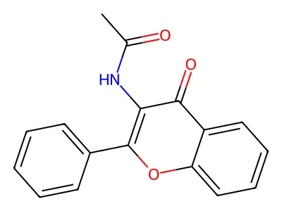 N-(4-oxo-2-phenylchromen-3-yl)acetamide structure