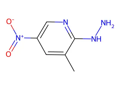 2-Hydrazinyl-3-methyl-5-nitropyridine structure
