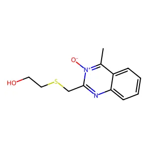 2-(((4-Methyl-3-oxido-2,3-dihydro-2-quinazolinyl)methyl)thio)ethanol structure