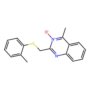 Quinazoline, 4-methyl-2-(((2-methylphenyl)thio)methyl)-, 3-oxide structure