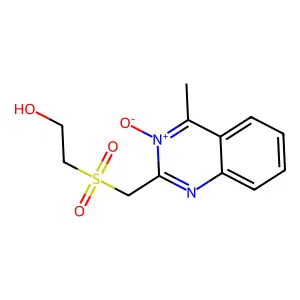 2-(((4-Methyl-3-oxido-2,3-dihydro-2-quinazolinyl)methyl)sulfonyl)ethanol structure