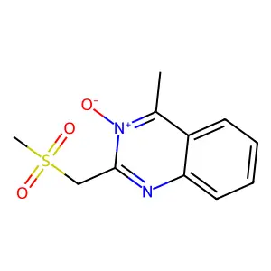 4-Methyl-2-((methylsulfonyl)methyl)-2,3-dihydroquinazoline 3-oxide structure