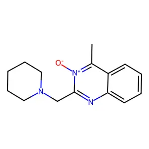4-Methyl-2-(1-piperidinylmethyl)-2,3-dihydroquinazoline 3-oxide structure