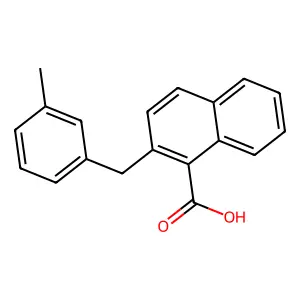 2-[(3-Methylphenyl)methyl]naphthalene-1-carboxylic acid structure