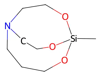 1-Methyl-2,9,10-trioxa-6-aza-1-silabicyclo[4.3.3]dodecane structure