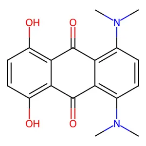 9,10-Anthracenedione, 1,4-bis(dimethylamino)-5,8-dihydroxy- structure