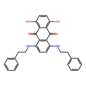 1,4-Dihydroxy-5,8-bis(2-phenylethylamino)anthraquinone structure
