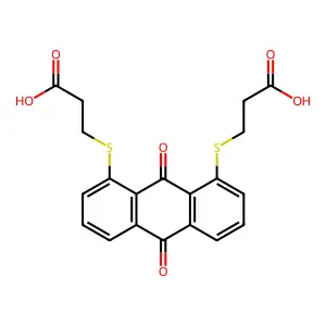 Propanoic acid, 3,3'-((9,10-dihydro-9,10-dioxo-1,8-anthracenediyl)bis(thio))bis- structure