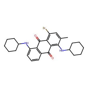 9,10-Anthracenedione, 4-bromo-1,5-bis(cyclohexylamino)-2-methyl- structure