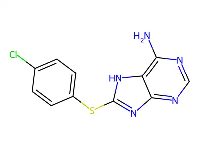 8-(4-Chlorophenylthio)adenine structure