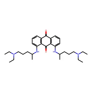 1,8-Bis((4-(diethylamino)-1-methylbutyl)amino)-9,10-anthracenedione structure