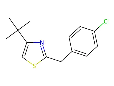 4-Tert-butyl-2-[(4-chlorophenyl)methyl]-1,3-thiazole structure