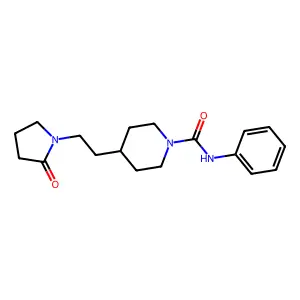 4-[2-(2-oxopyrrolidin-1-yl)ethyl]-N-phenylpiperidine-1-carboxamide structure