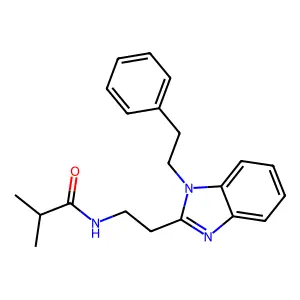 2-methyl-N-{2-[1-(2-phenylethyl)-1H-benzimidazol-2-yl]ethyl}propanamide structure