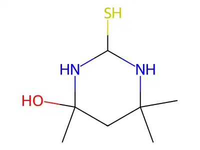 4,6,6-Trimethyl-2-sulfanylhexahydropyrimidin-4-ol structure