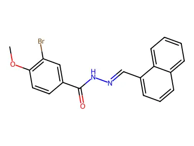 3-bromo-4-methoxy-N-(naphthalen-1-ylmethylideneamino)benzamide structure