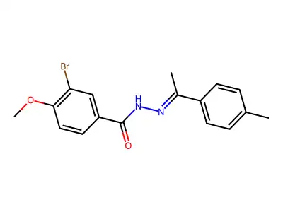 3-bromo-4-methoxy-N-[1-(4-methylphenyl)ethylideneamino]benzamide structure