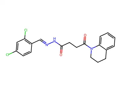 N'-[(2,4-Dichlorophenyl)methylidene]-4-(3,4-dihydroquinolin-1(2H)-yl)-4-oxobutanehydrazide structure