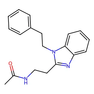 N-{2-[1-(2-phenylethyl)-1H-1,3-benzodiazol-2-yl]ethyl}acetamide structure