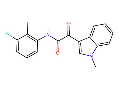 N-(3-fluoro-2-methylphenyl)-2-(1-methyl-1H-indol-3-yl)-2-oxoacetamide structure