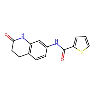 N-(2-oxo-3,4-dihydro-1H-quinolin-7-yl)thiophene-2-carboxamide structure