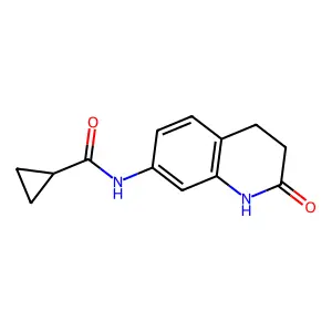 N-(2-oxo-3,4-dihydro-1H-quinolin-7-yl)cyclopropanecarboxamide structure