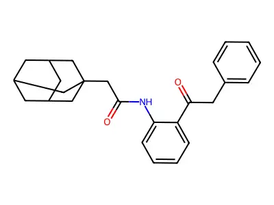 2-(1-adamantyl)-N-[2-(2-phenylacetyl)phenyl]acetamide structure