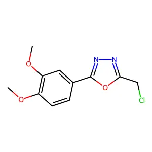 2-(Chloromethyl)-5-(3,4-dimethoxyphenyl)-1,3,4-oxadiazole structure