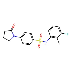 N-(3-fluoro-2-methylphenyl)-4-(2-oxopyrrolidin-1-yl)benzenesulfonamide structure